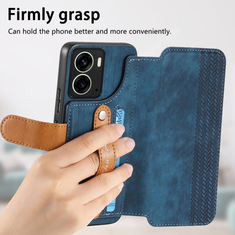 Coque Realme 14 5G Rétro avec Sangle-Support