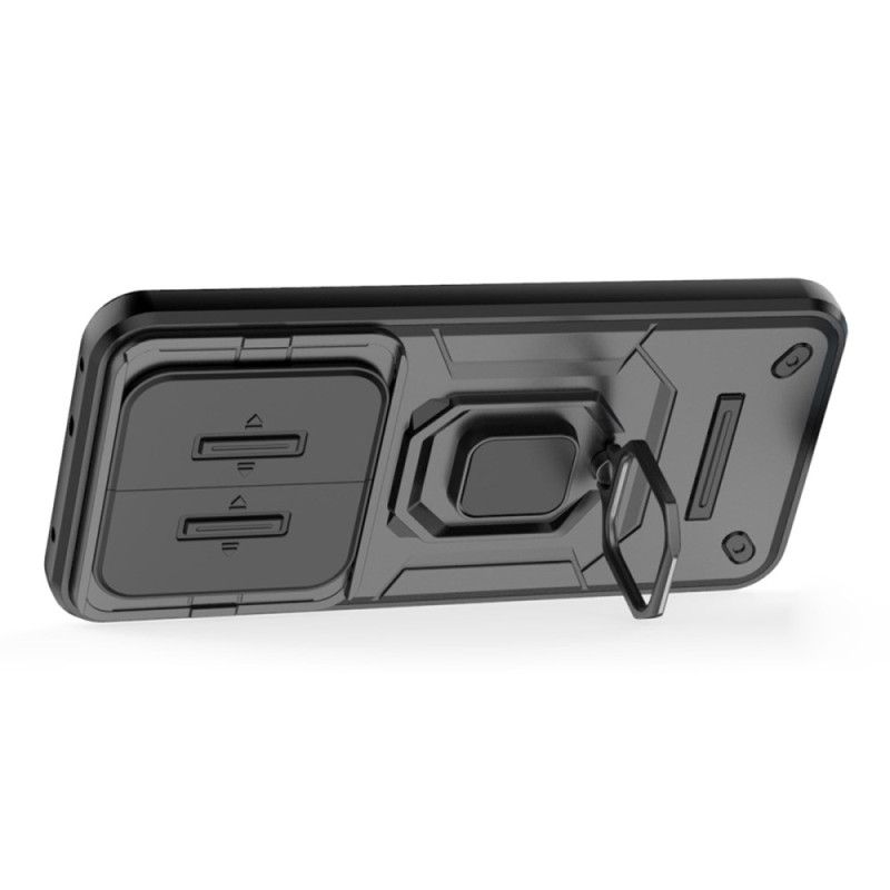 Coque Realme 14 Pro Plus 5G Ring Résistante avec Protecteur Appareil Photo Coulissant