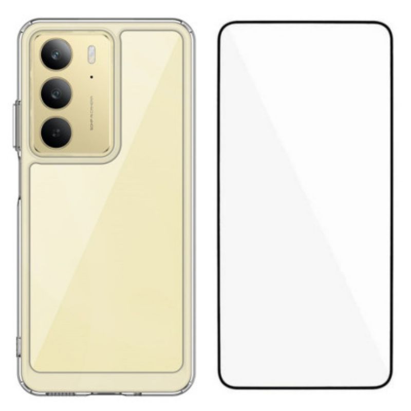 Coque Realme 14X 5G Transparente avec Protecteur Écran en Verre Trempé