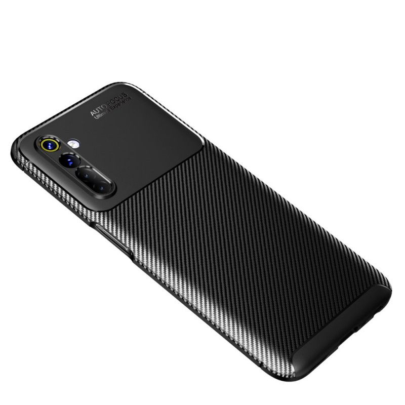 Coque Realme 6 Flexible Texture Fibre Carbone