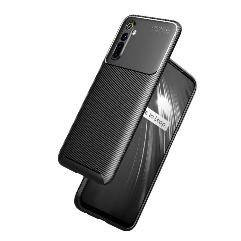 Coque Realme 6 Flexible Texture Fibre Carbone