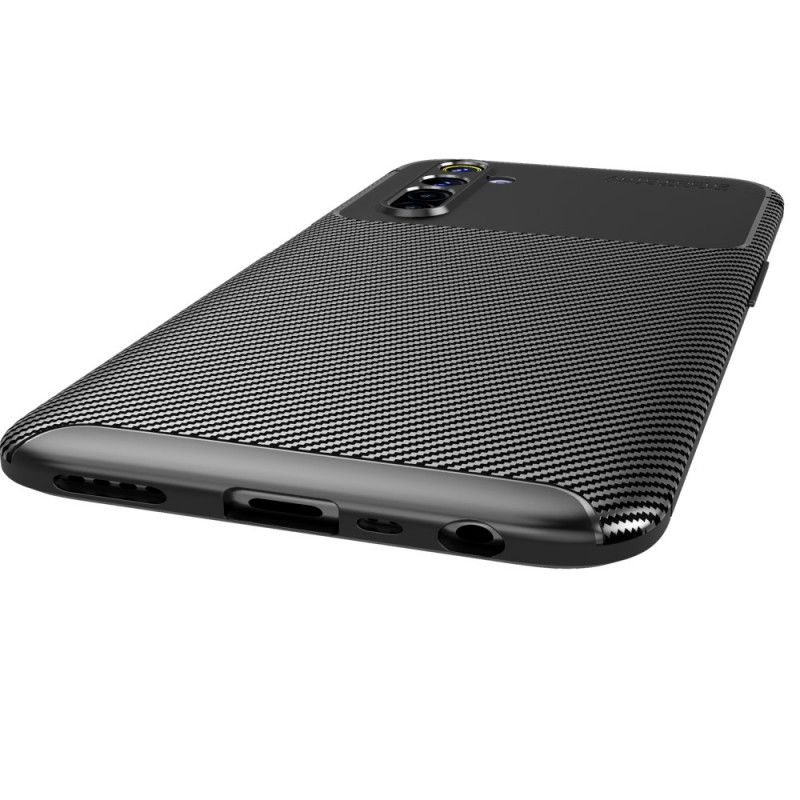 Coque Realme 6 Flexible Texture Fibre Carbone