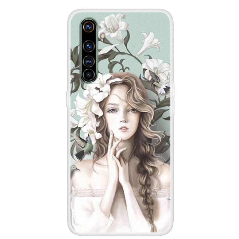 Coque Realme 6 La Femme À Fleurs