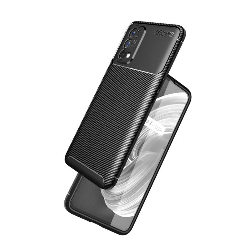 Coque Realme 7 Pro Flexible Texture Fibre Carbone