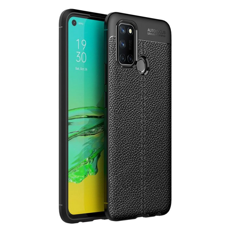 Coque Realme 7i Effet Cuir Litchi Double Line