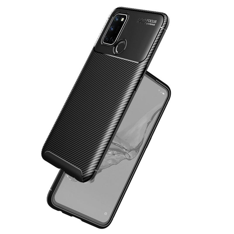 Coque Realme 7i Flexible Texture Fibre Carbone