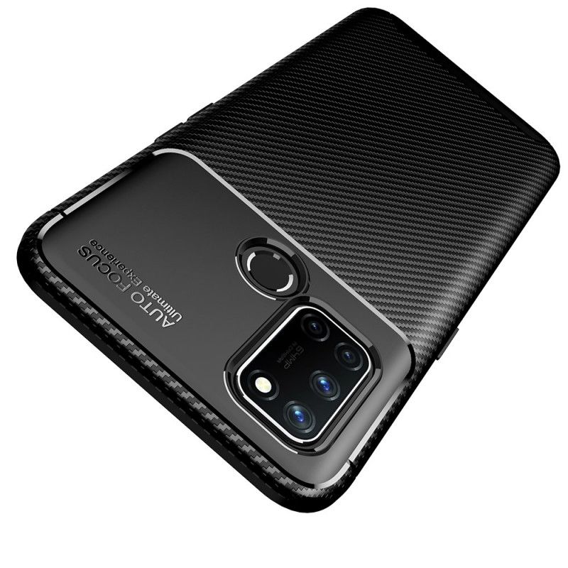 Coque Realme 7i Flexible Texture Fibre Carbone