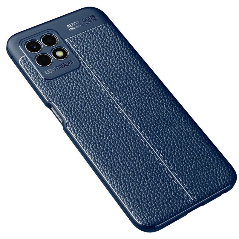 Coque Realme 8i Effet Cuir Litchi Double Line