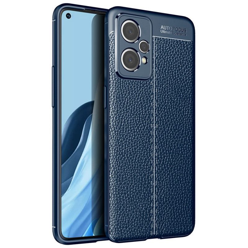 Coque Realme 9 Pro Plus Effet Cuir Litchi Double Line