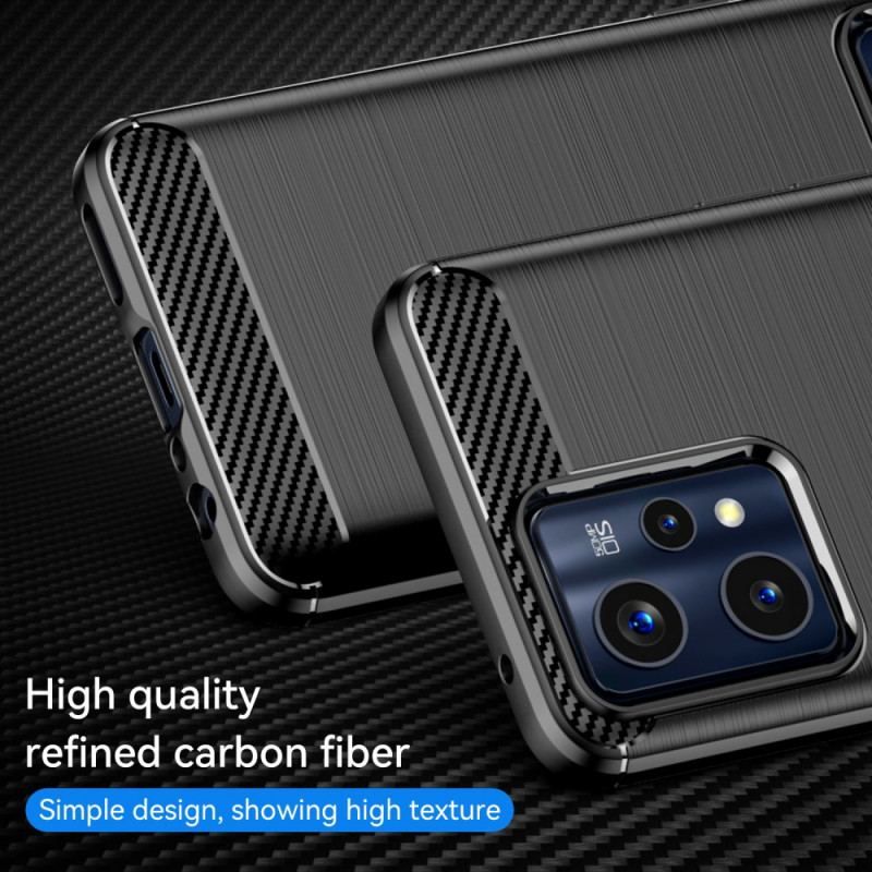 Coque Realme 9 Pro Plus Fibre Carbone Brossée