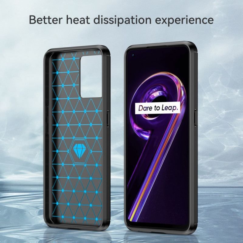 Coque Realme 9 Pro Plus Fibre Carbone Brossée