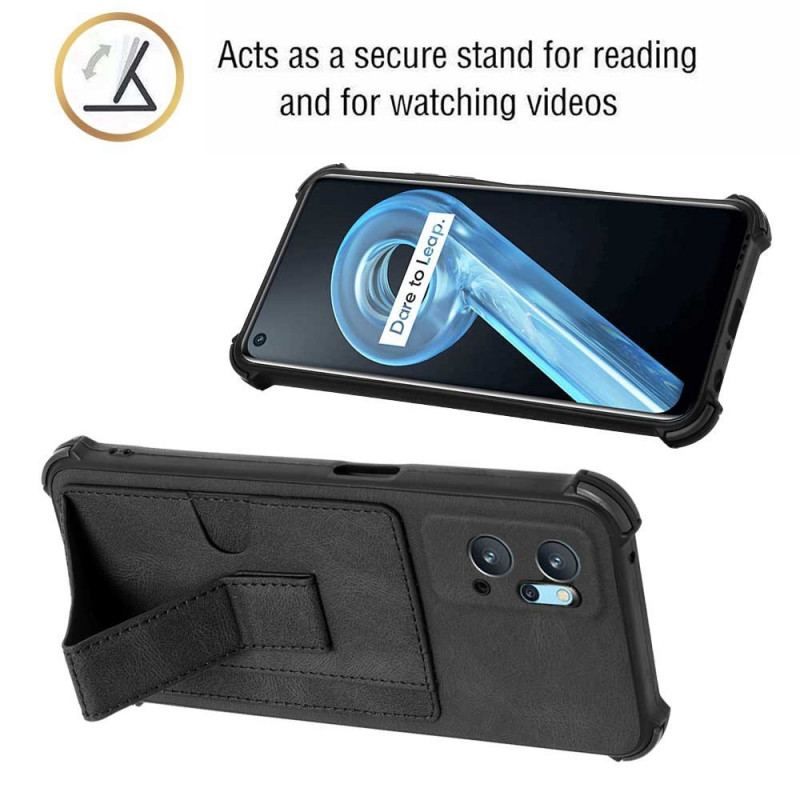 Coque Realme 9i Cuir Support et Porte-Cartes