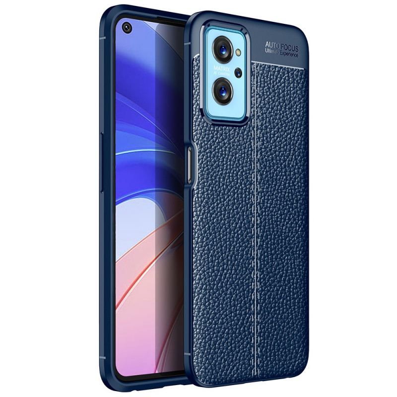 Coque Realme 9i Effet Cuir Litchi Double Line