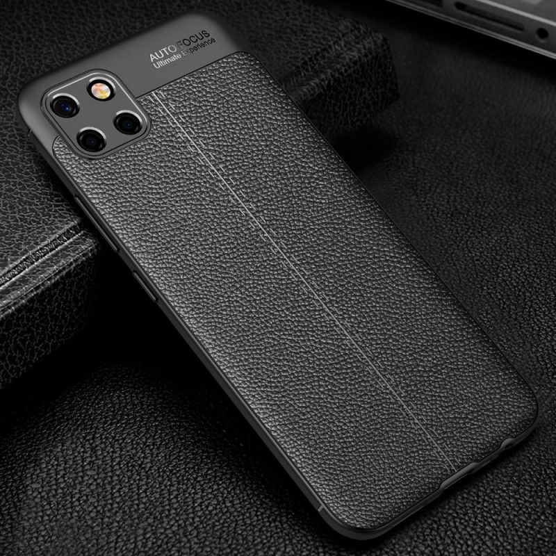 Coque Realme C11 Effet Cuir Litchi Double Line