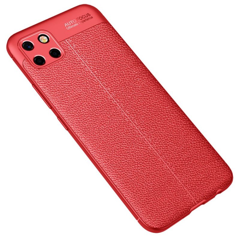 Coque Realme C11 Effet Cuir Litchi Double Line