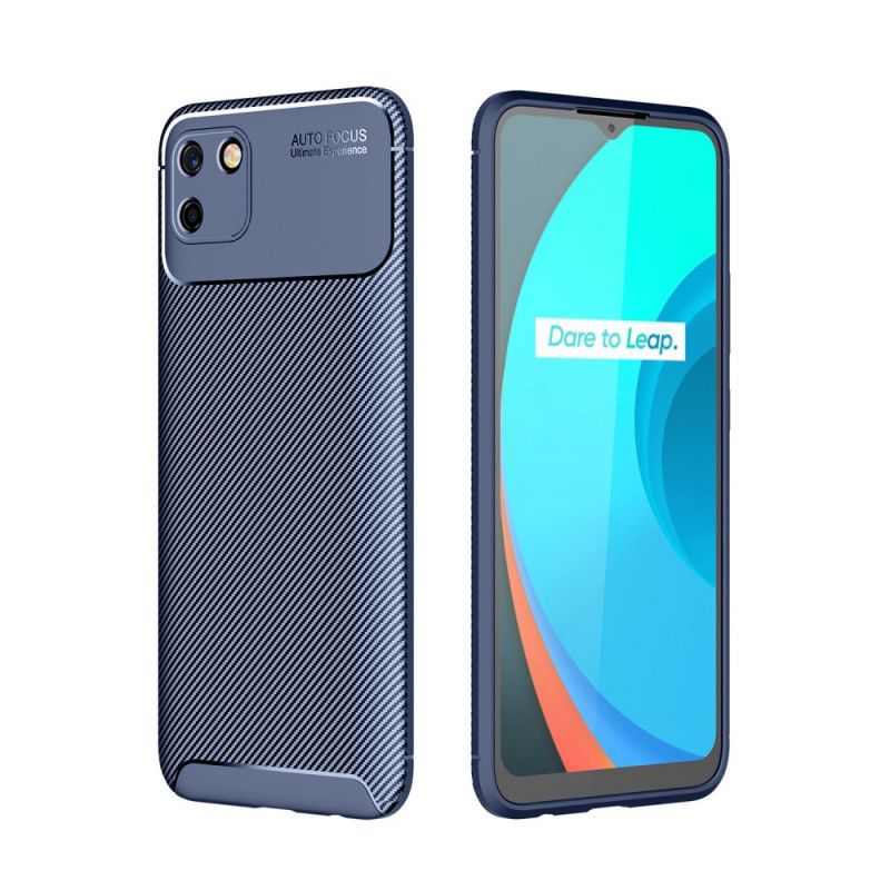 Coque Realme C11 Flexible Texture Fibre Carbone