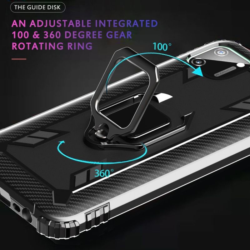 Coque Realme C11 Ring Et Fibre Carbone