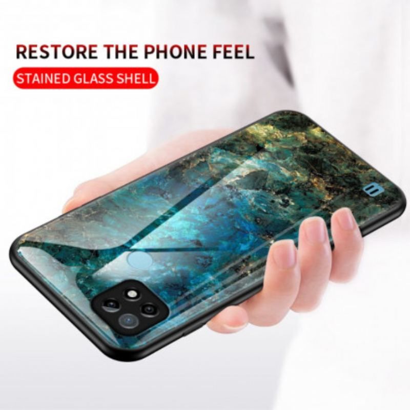 Coque Realme C21 Verre Trempé Marble Colors