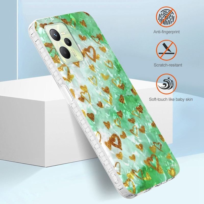 Coque Realme C35 Cœurs Stylés