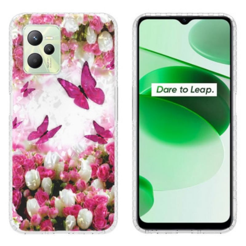 Coque Realme C35 Papillons Stylés