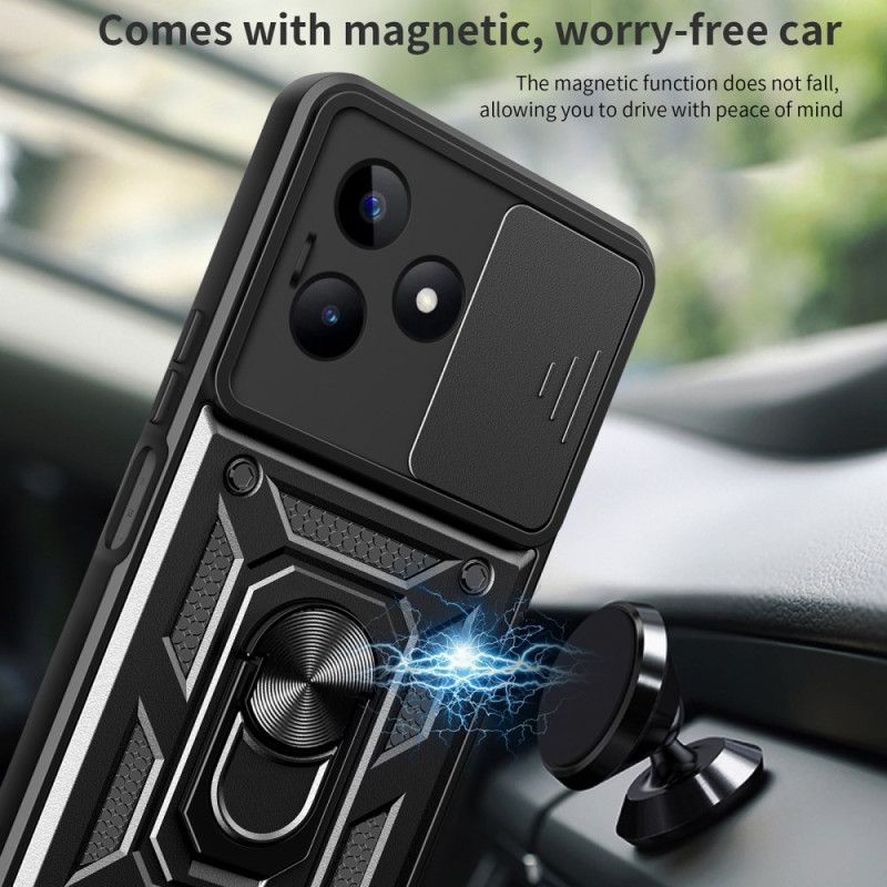 Coque Realme C53 / C51 Anneau-Support et Protecteur d'Objectif