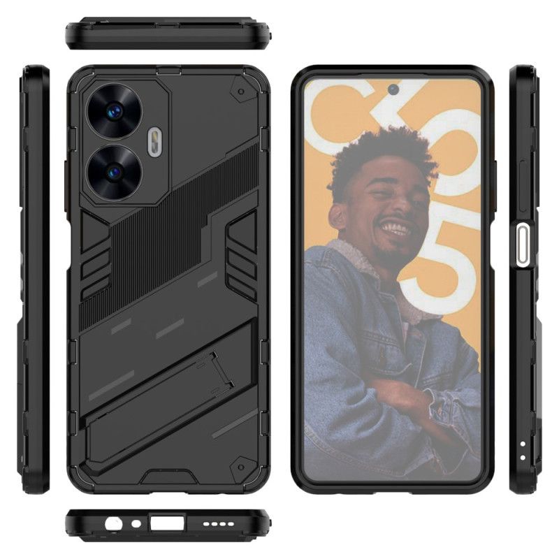 Coque Realme C55 Support Amovible Deux Positions Mains Libres