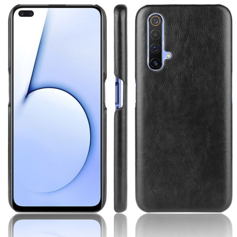 Coque Realme X50 Effet Cuir Litchi