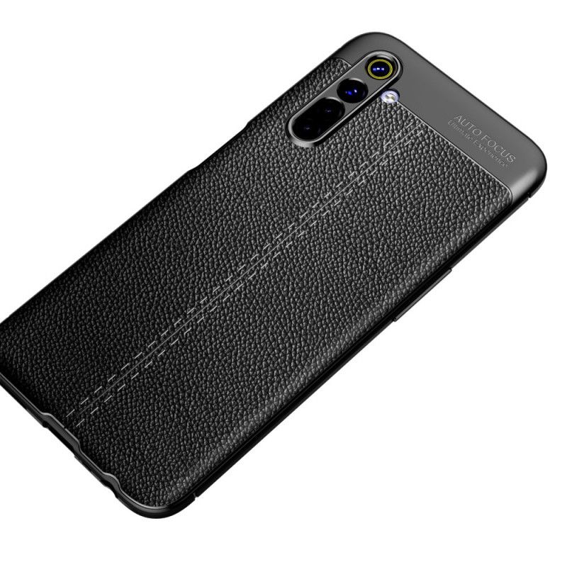 Coque Realme X50 Effet Cuir Litchi Double Line