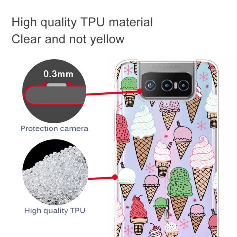 Coque Samsung Galaxy Asus Zenfone 7 / 7 Pro Glaces À La Crème