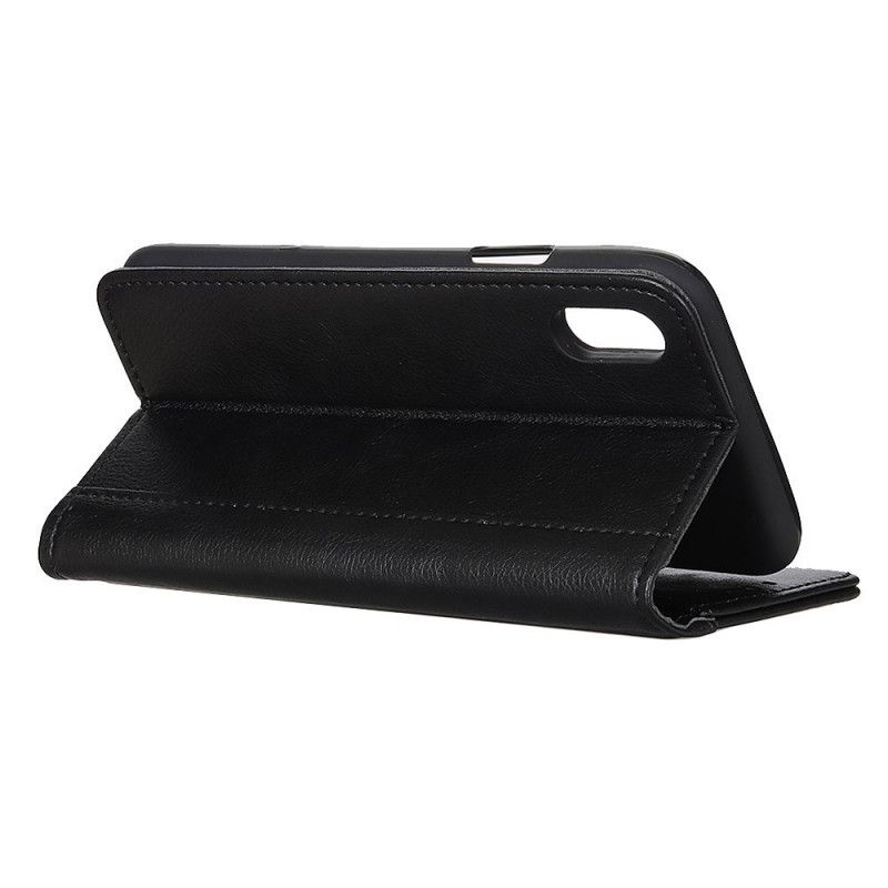 Flip Cover Alcatel 1b Cuir Litchi Fendu Classique