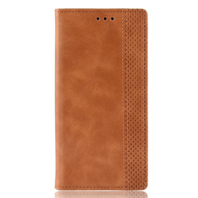 Flip Cover Alcatel 1b Effet Cuir Vintage Stylisé