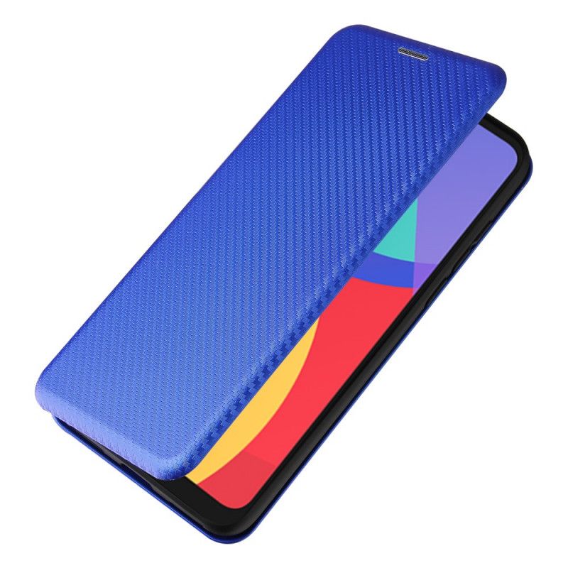 Flip Cover Alcatel 3L (2021) / 1S (2021) Fibre Carbone