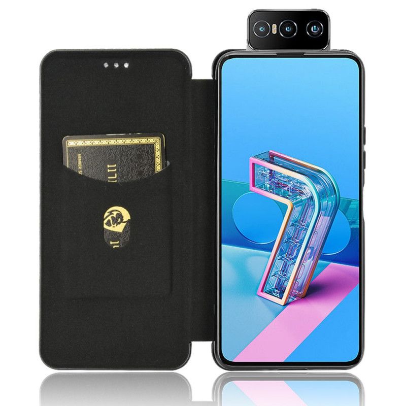 Flip Cover Asus Zenfone 7 / 7 Pro Silicone Carbone