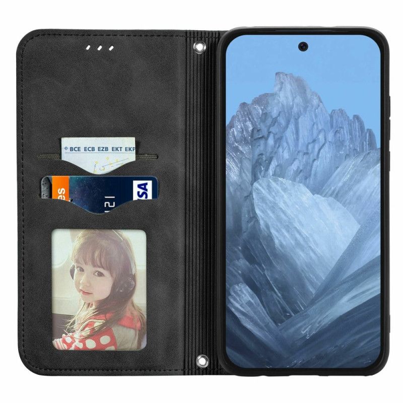 Flip Cover Google Pixel 10 / 10 Pro / 9 / 9 Pro Effet Daim