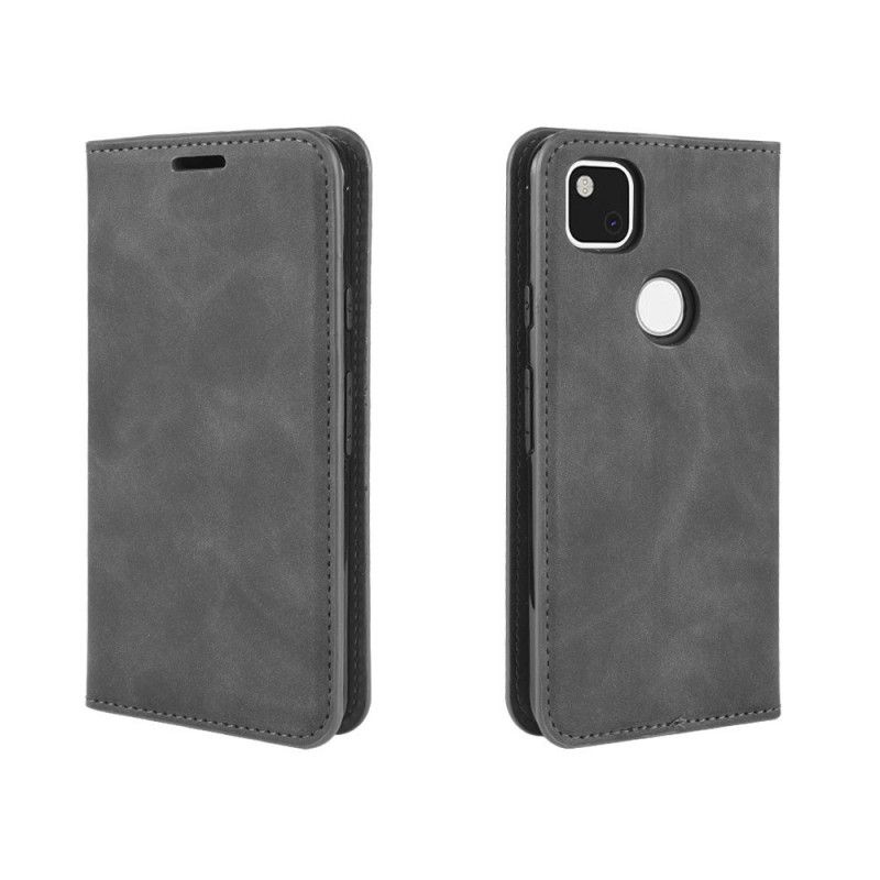 Flip Cover Google Pixel 4a Effet Cuir Douceur Soie