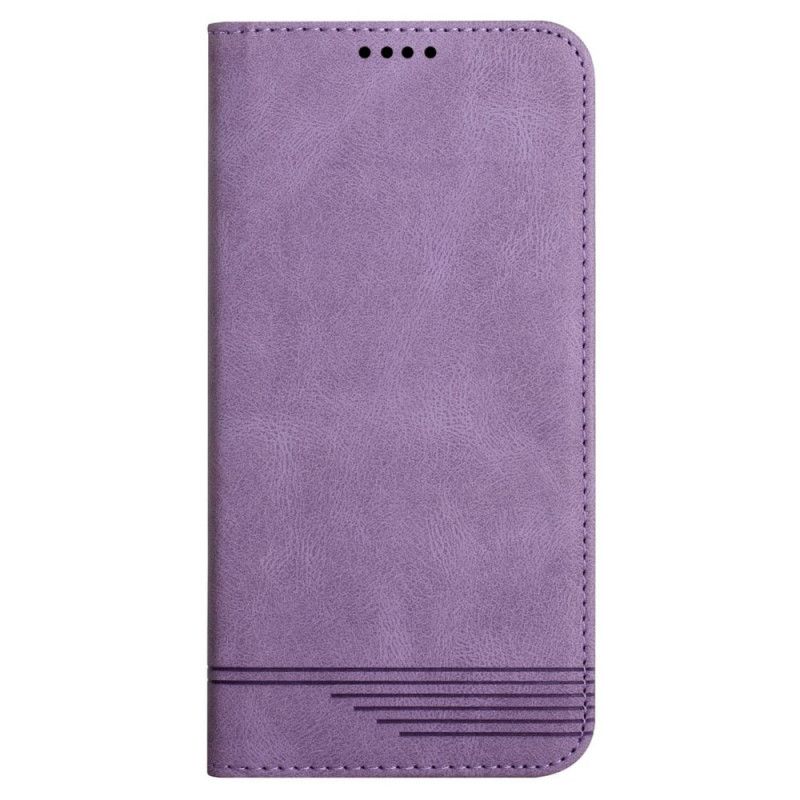 Flip Cover Google Pixel 6 Pro Effet Cuir Motif Ligne