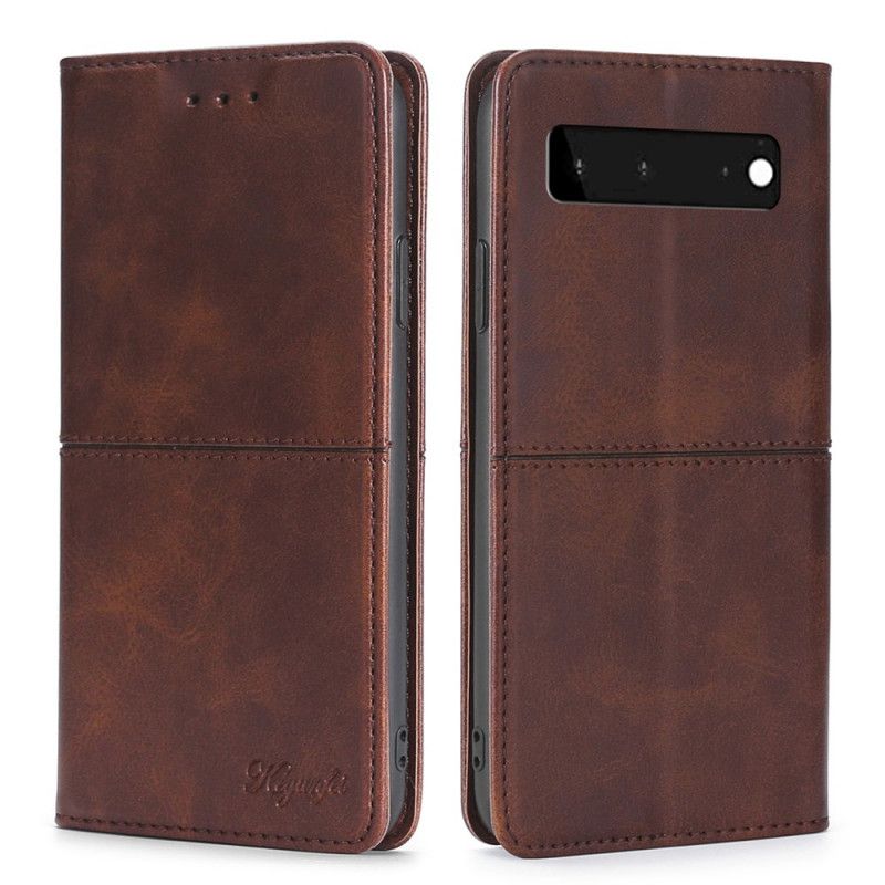 Flip Cover Google Pixel 6 Style Cuir Couture