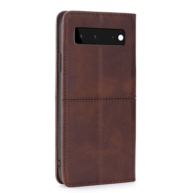 Flip Cover Google Pixel 6 Style Cuir Couture
