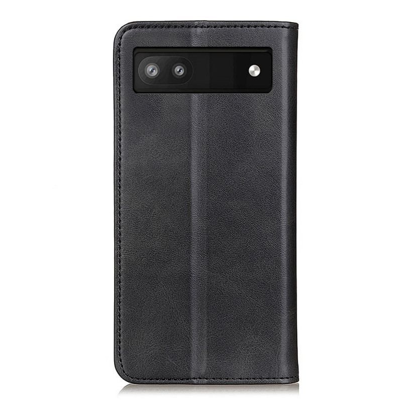 Flip Cover Google Pixel 6A Cuir Fendu