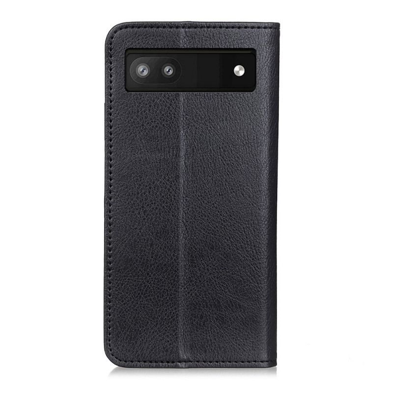 Flip Cover Google Pixel 6A Cuir Fendu Mat