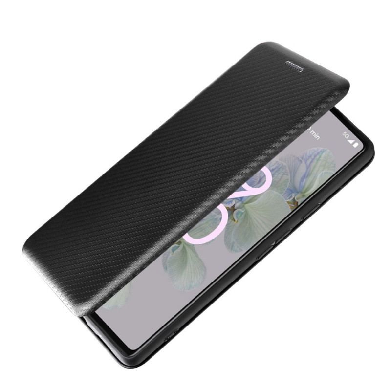 Flip Cover Google Pixel 6A Silicone Carbone Coloré