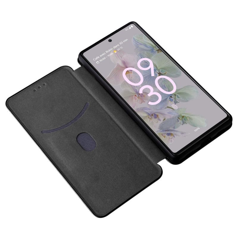 Flip Cover Google Pixel 6A Silicone Carbone Coloré