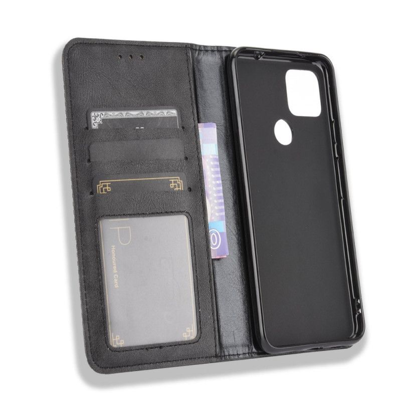 Flip Cover Goolge Pixel 4a 5g Effet Cuir Vintage Stylisé