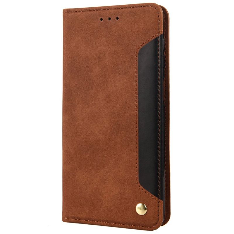 Flip Cover Moto E20 / E30 / E40 Effet Cuir Business Bicolore