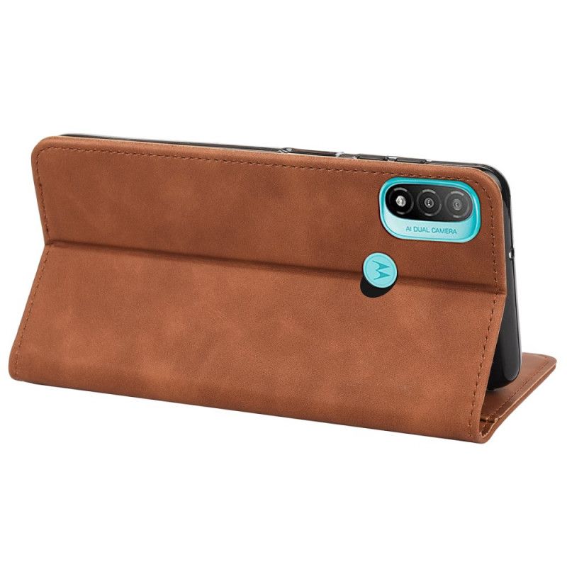 Flip Cover Moto E20 / E30 / E40 Effet Cuir Business Bicolore