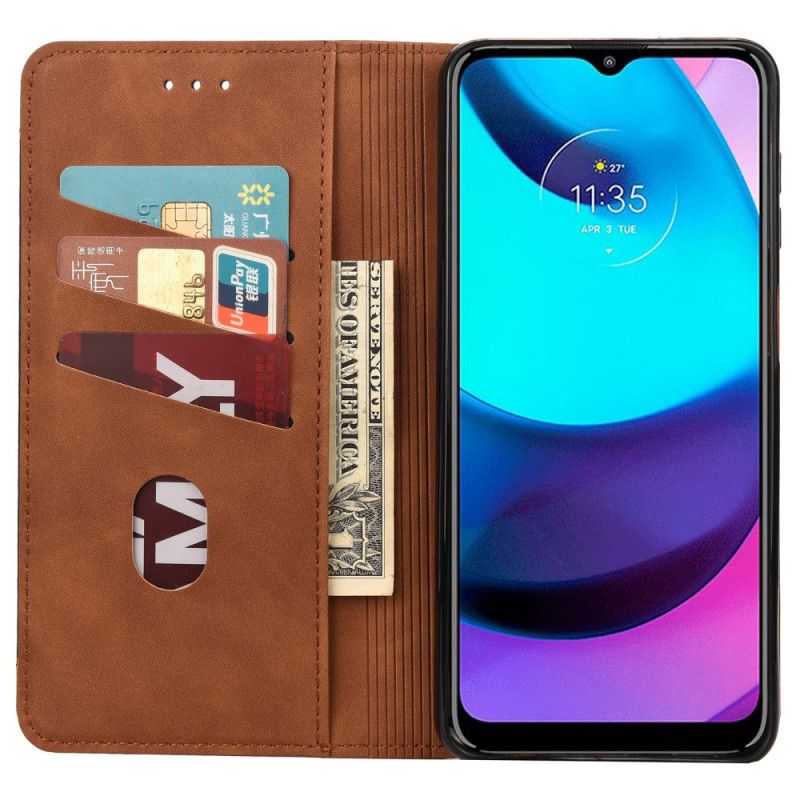 Flip Cover Moto E20 / E30 / E40 Effet Cuir Business Bicolore