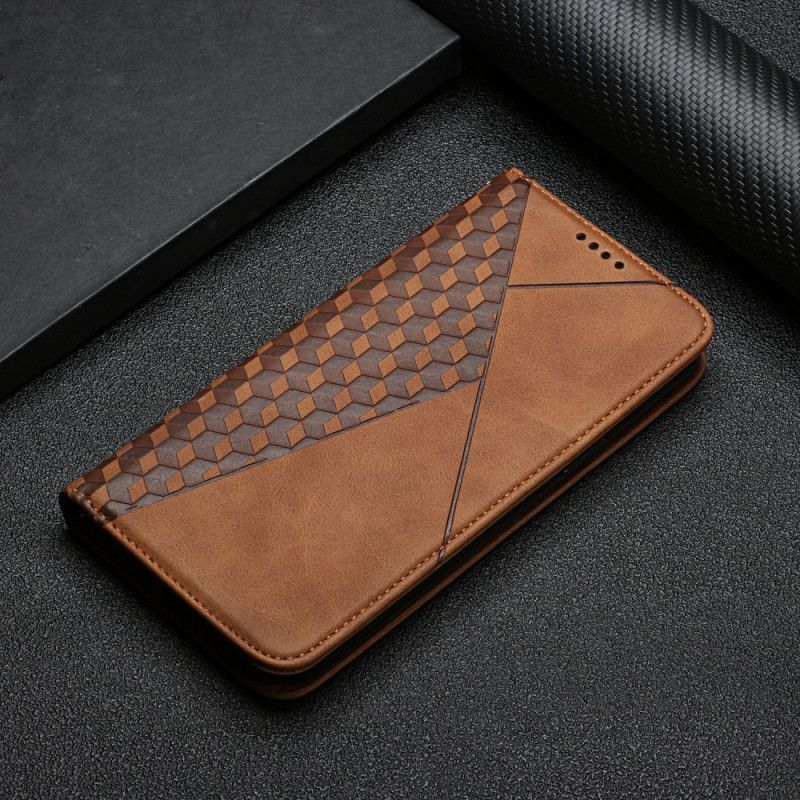 Flip Cover Moto E20 / E30 / E40 Effet Cuir Géo