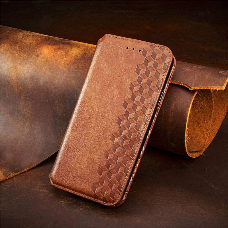 Flip Cover Moto E20 / E30 / E40 Effet Cuir Texture Diamant