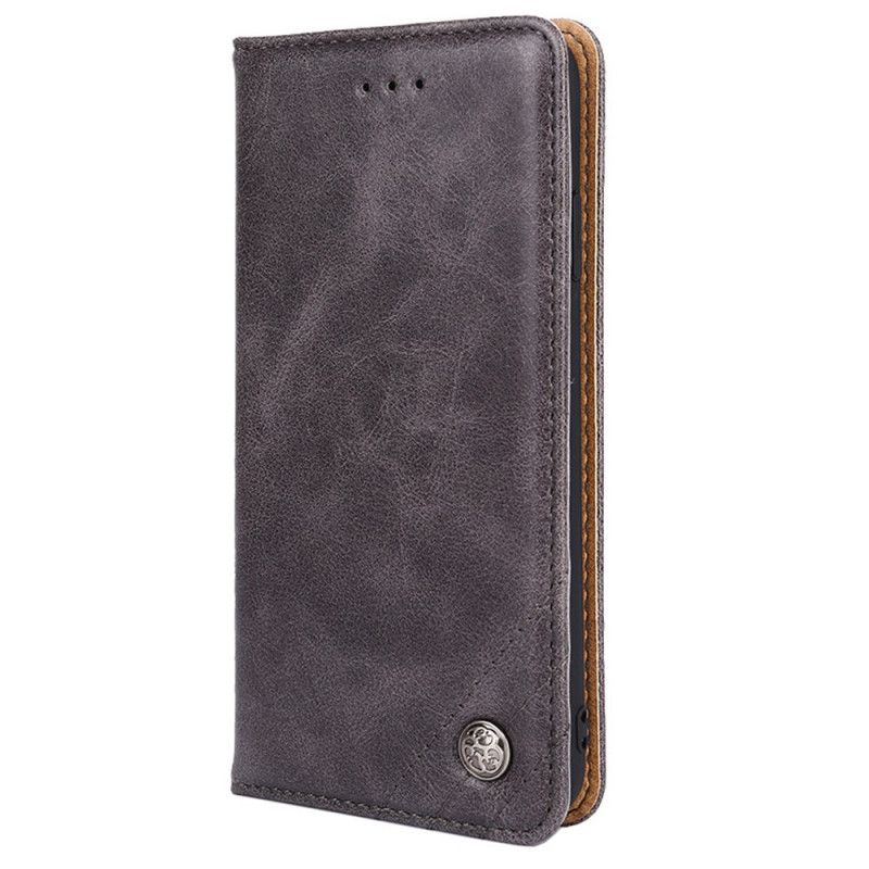 Flip Cover Moto E20 / E30 / E40 Style Cuir Rivet