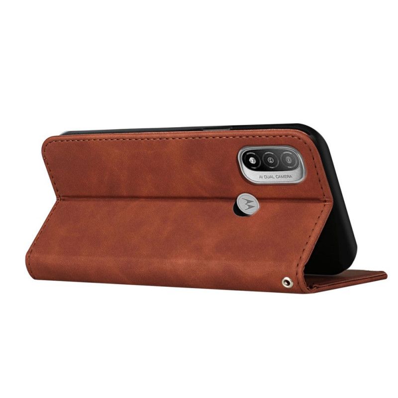 Flip Cover Moto E20 / E30 / E40 Style Cuir S-design